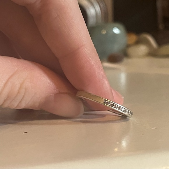 925 sterling silver single band pink Pandora ring - Picture 4 of 4